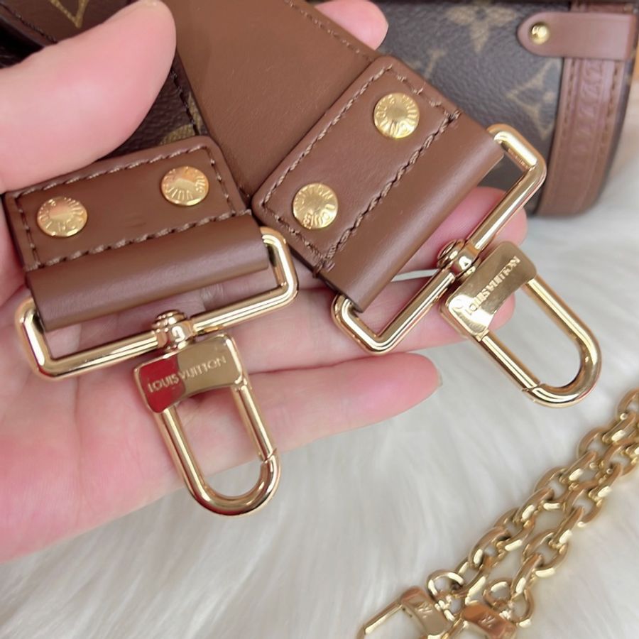 LV M57835 PAPILLON TRUNK經典Monogram帆布斜背圓筒包-2