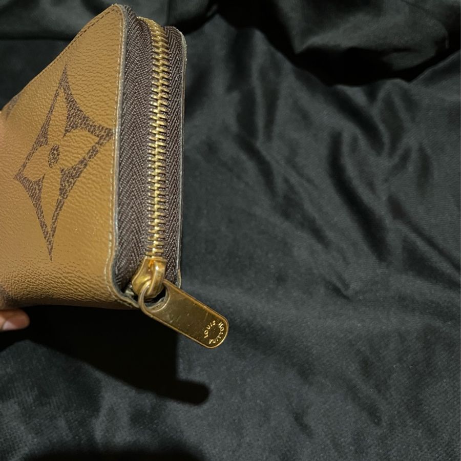 LOUIS VUITTON 晶片 大原花REVERSE拉鍊長夾-43