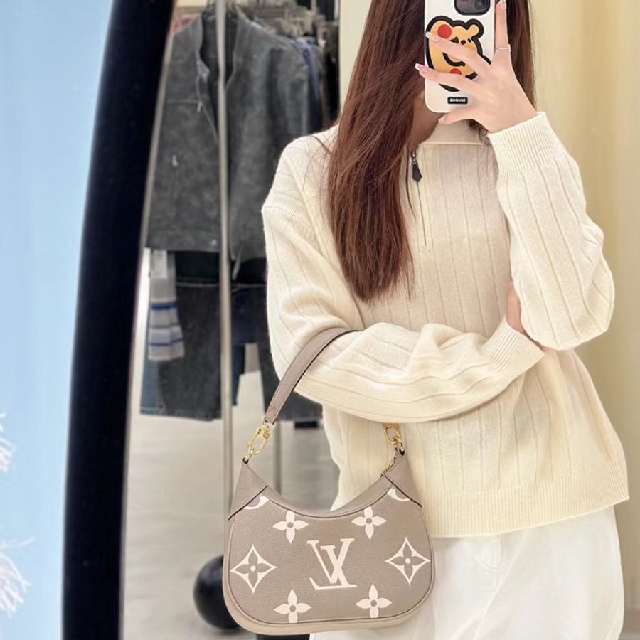 LV LOUIS VUITTON M46112/晶片斑鳩灰BAGATELLE 兩用包 肩背包 手提包-6