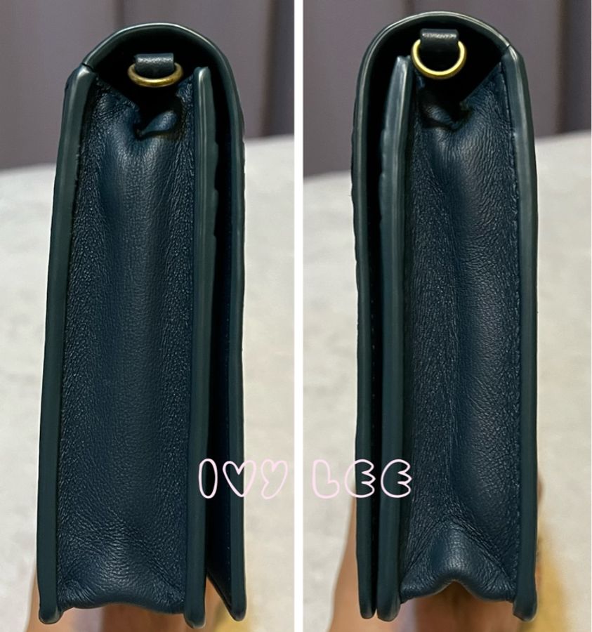 BOTTEGA VENETA 編織小羊皮508752 復古鍊包 WOC 藍綠色 二手精品-14