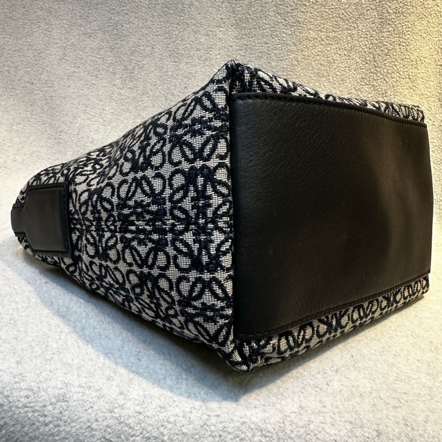 LOEWE Cubi 緹花手提/肩背包 - 小號黑色-9