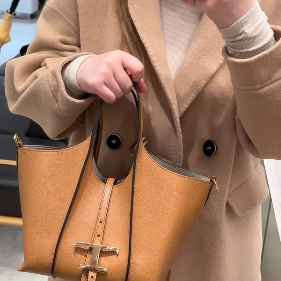 Tod's T Timeless 迷你購物包 淺焦糖色﻿《2024季度新品》-2