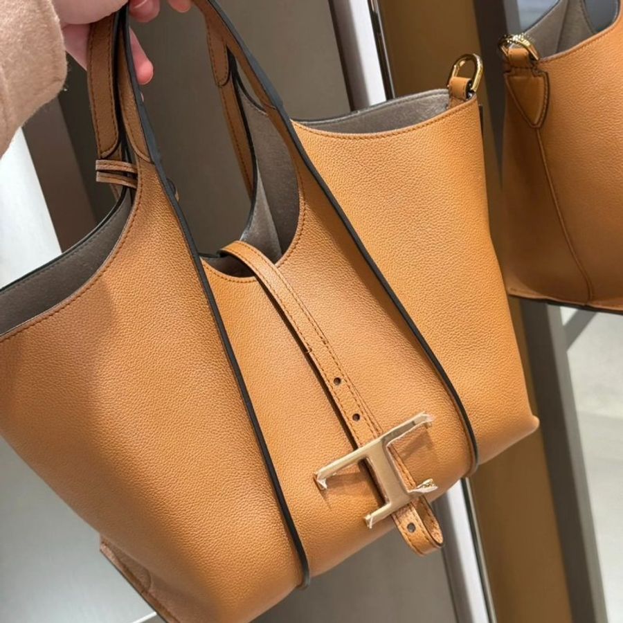 Tod's T Timeless 迷你購物包 淺焦糖色﻿《2024季度新品》-3