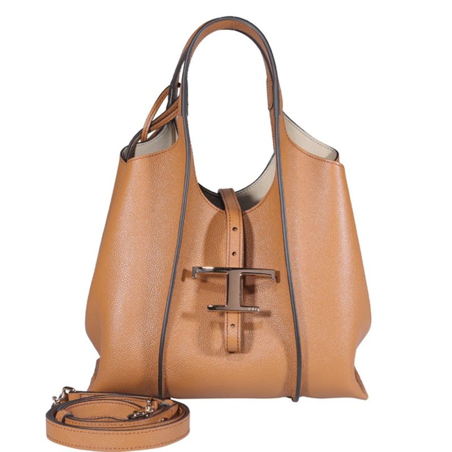 Tod's T Timeless 迷你購物包 淺焦糖色﻿《2024季度新品》-4