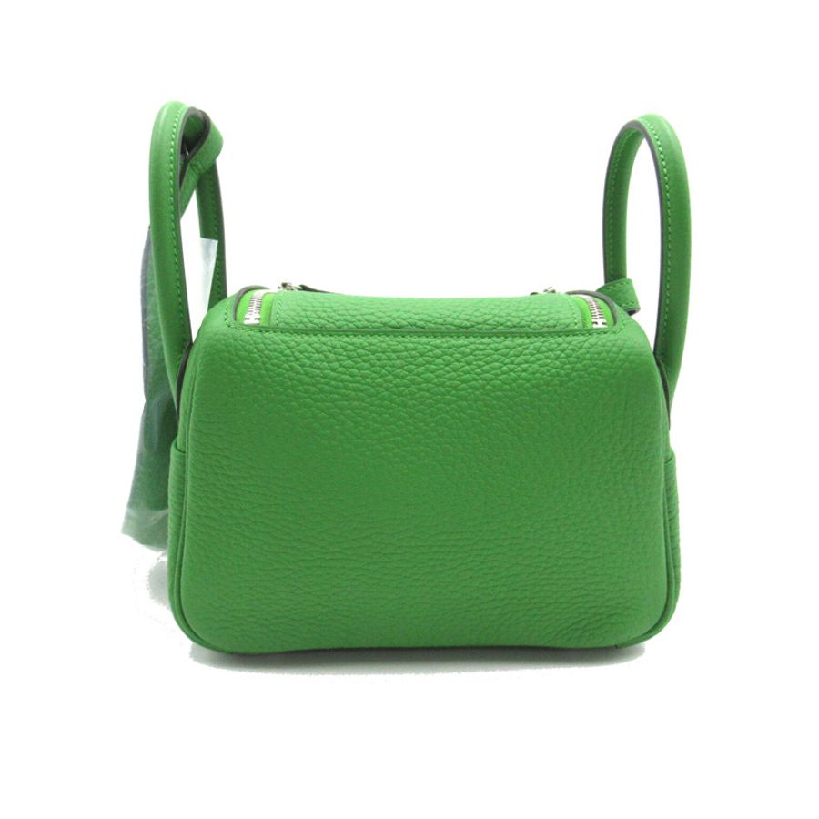 【日本直送】HERMES Mini Lindy 單肩斜背包 079086CK Taurillon Clemence Vert Yucca-1