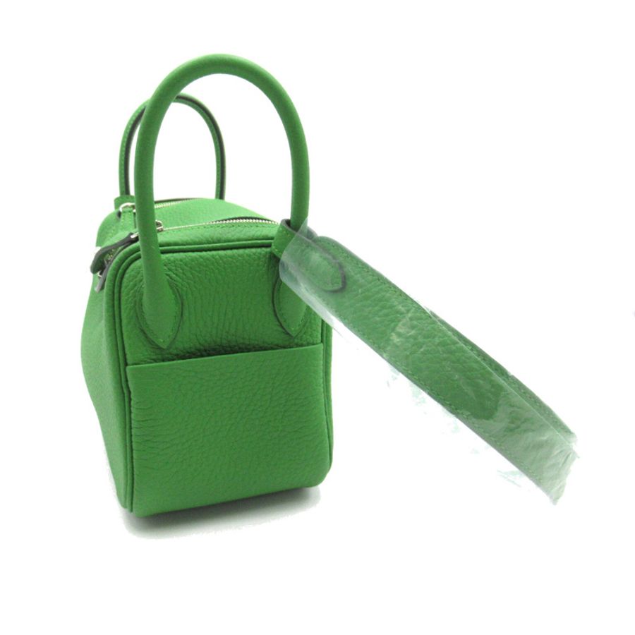 【日本直送】HERMES Mini Lindy 單肩斜背包 079086CK Taurillon Clemence Vert Yucca-2
