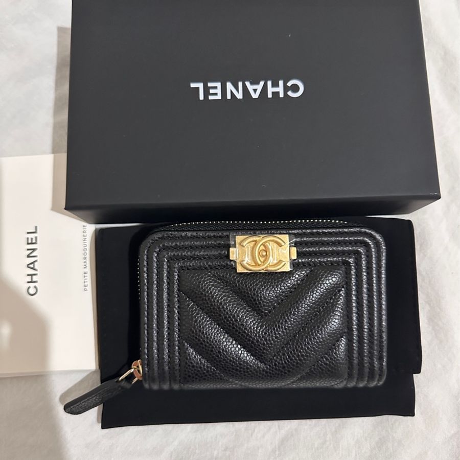 Chanel Boy拉鏈零錢包-0
