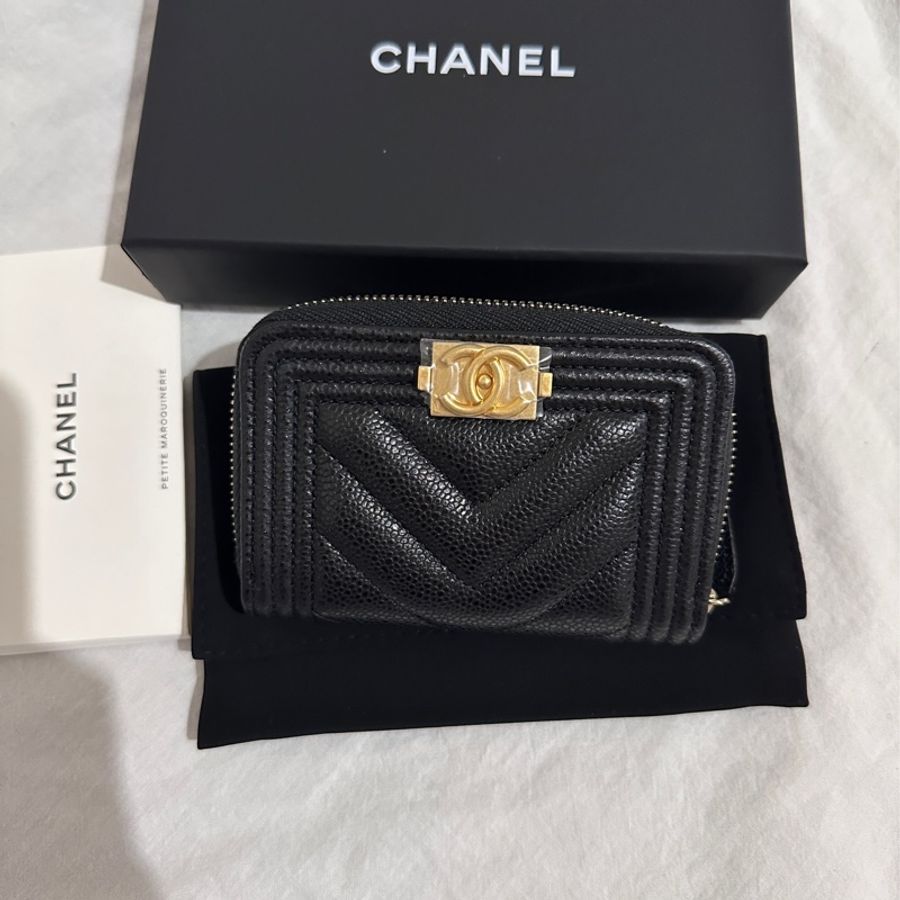 Chanel Boy拉鏈零錢包-4