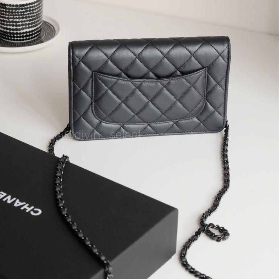 Chanel so black wallet on chain香奈兒全黑經典款woc信封包-1