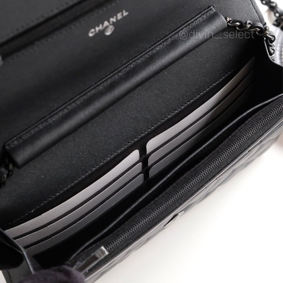 Chanel so black wallet on chain香奈兒全黑經典款woc信封包-6