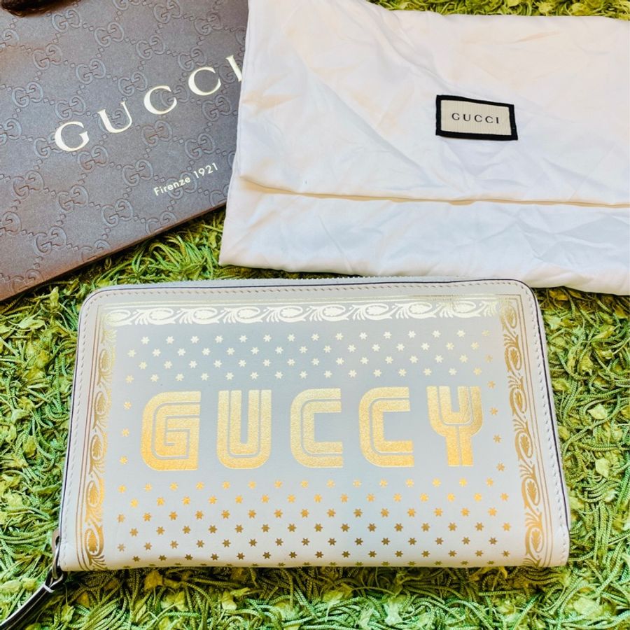 二手正品GUCCI & GUCCY SEGA 聯名長夾/皮夾/錢包/手拿包/小牛皮/義大利製/可入大手機(看圖看內文)-5