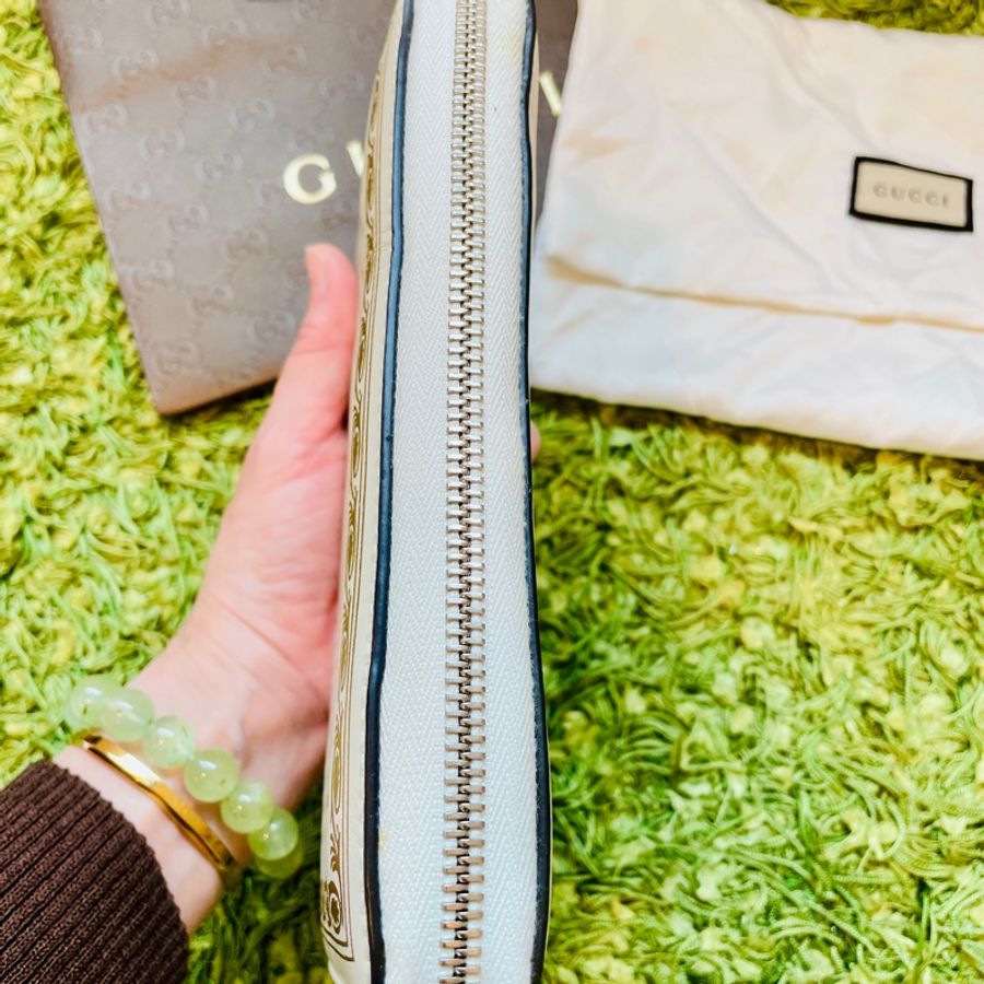 二手正品GUCCI & GUCCY SEGA 聯名長夾/皮夾/錢包/手拿包/小牛皮/義大利製/可入大手機(看圖看內文)-9