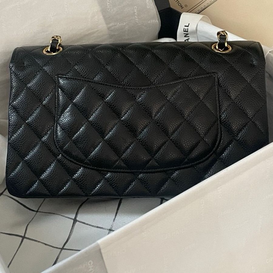 CHANEL 荔枝皮CF25cm 黑金扣-2