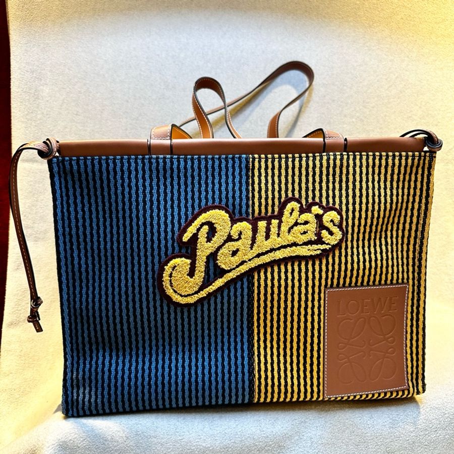 Paula’s Ibiza Cushion Striped Tote 超大容量使用方便-0