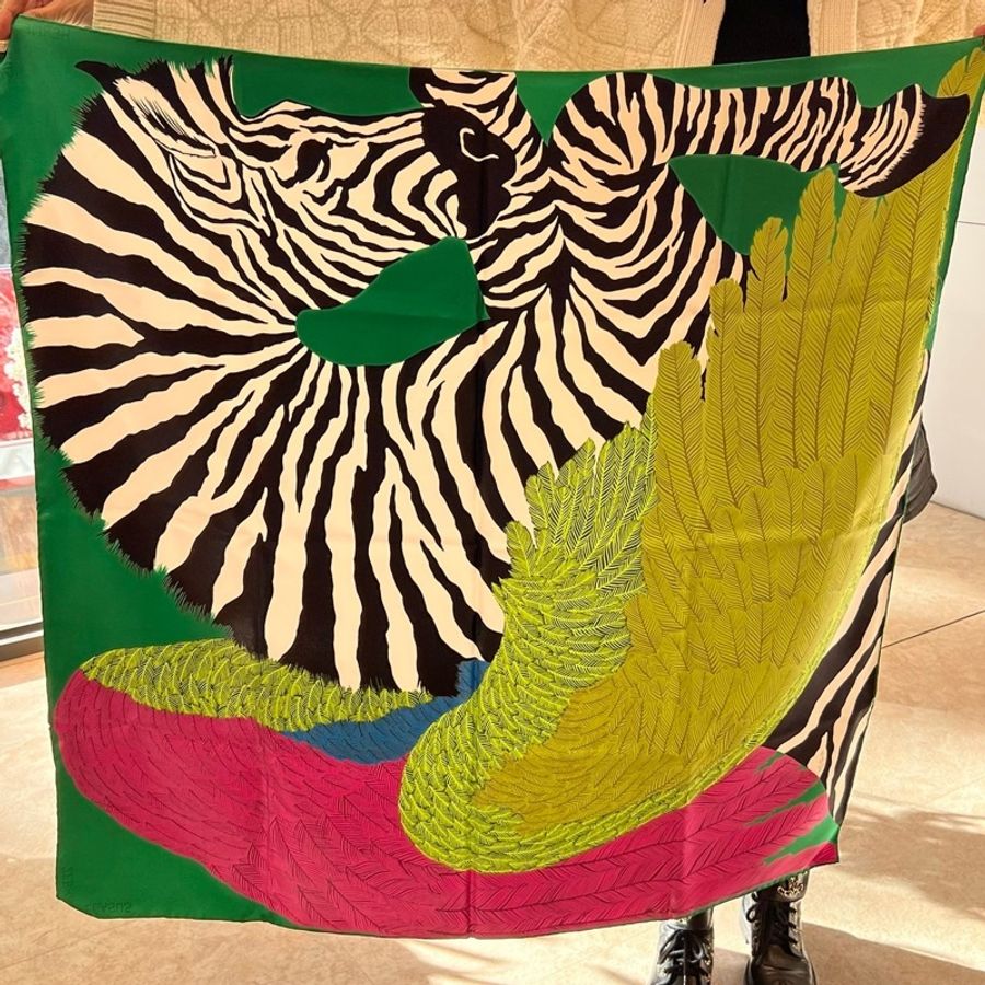 Hermès絲巾班馬款90cm(全新)-6