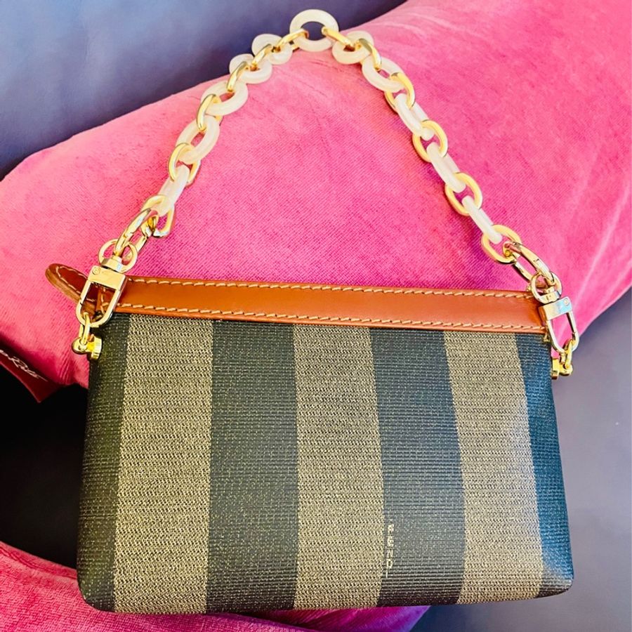 二手正品FENDI vintage 古董包/麻將包/腋下包/側背包/手提包/小包/大手機可入（看圖看內文）-23