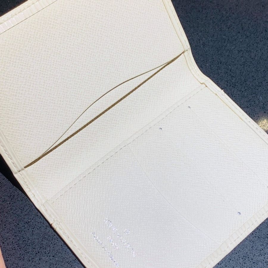 LV Louis Vuitton 白色水波紋 名片夾/信用卡夾 超美正品-6