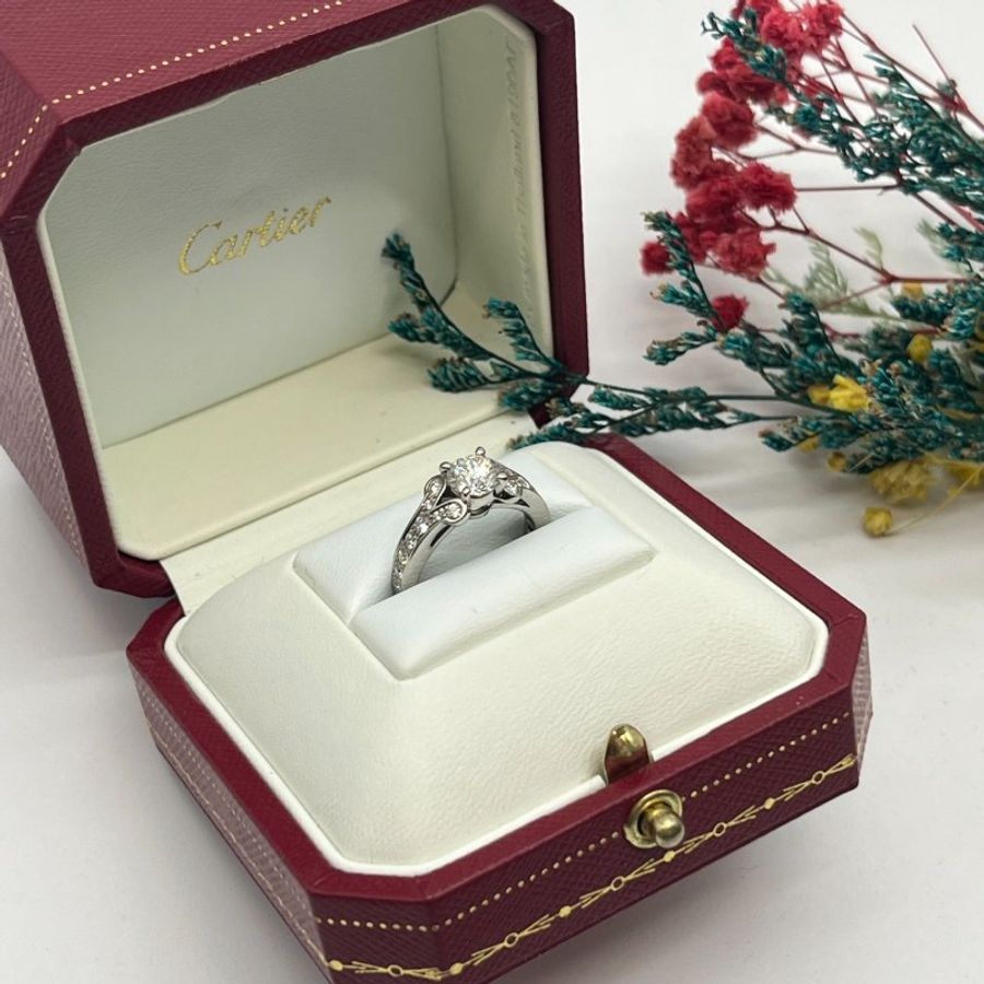 Cartier 卡地亞 PT950鉑金 四爪單鑽 71分鑽戒/戒指/飾品 附雙證-1