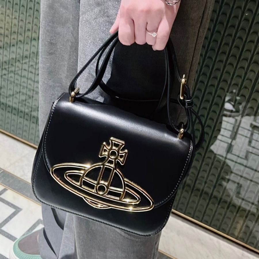 Vivian Westwood 全新Linda大土星 logo-plaque crossbody bag-0