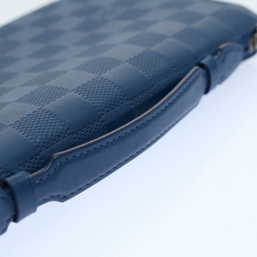 【日本直送】路易威登 Damier Infini Organizer Atholl 手拿包 藍色 N41396 正品 ki3459-7