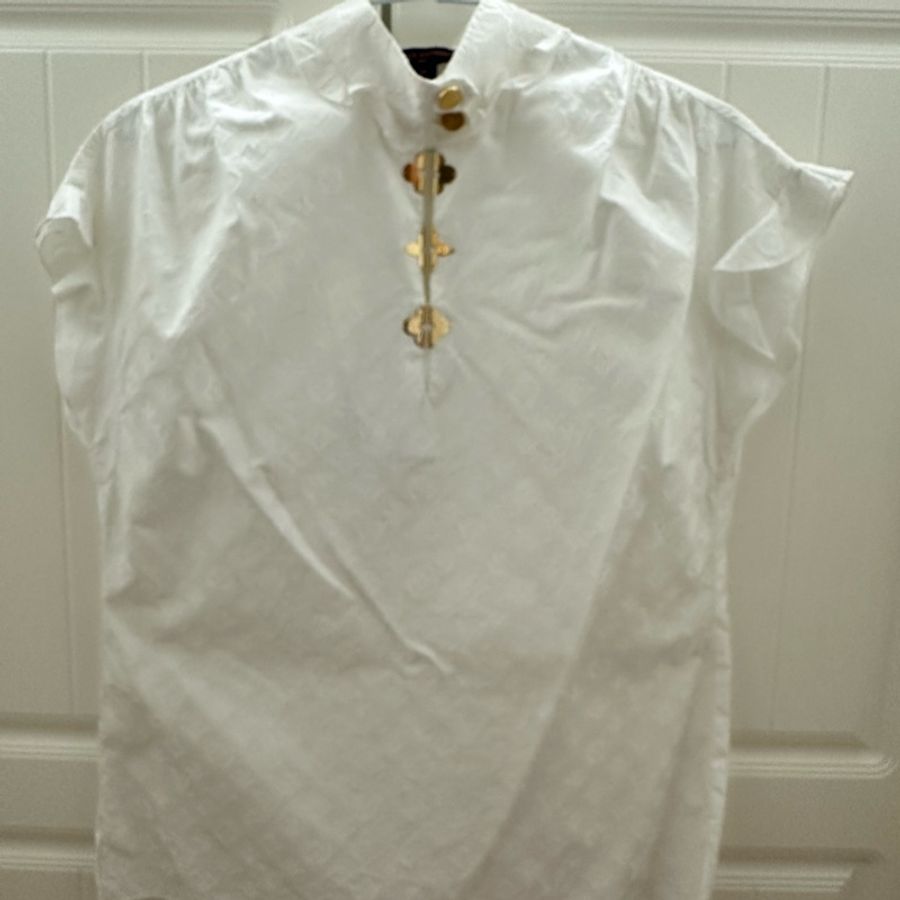 FHBL 13AQV00034 FRILL BLOUSE 白色-1