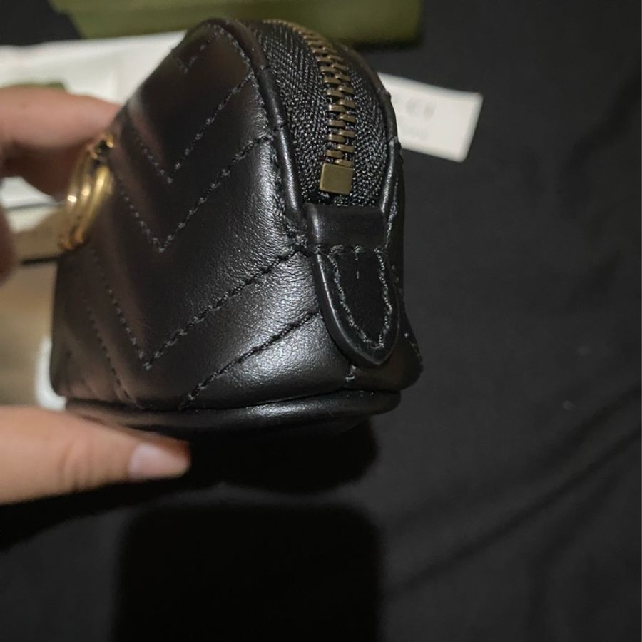 GUCCI MARMONT黑經典零錢包錢包小皮件鑰匙包-2