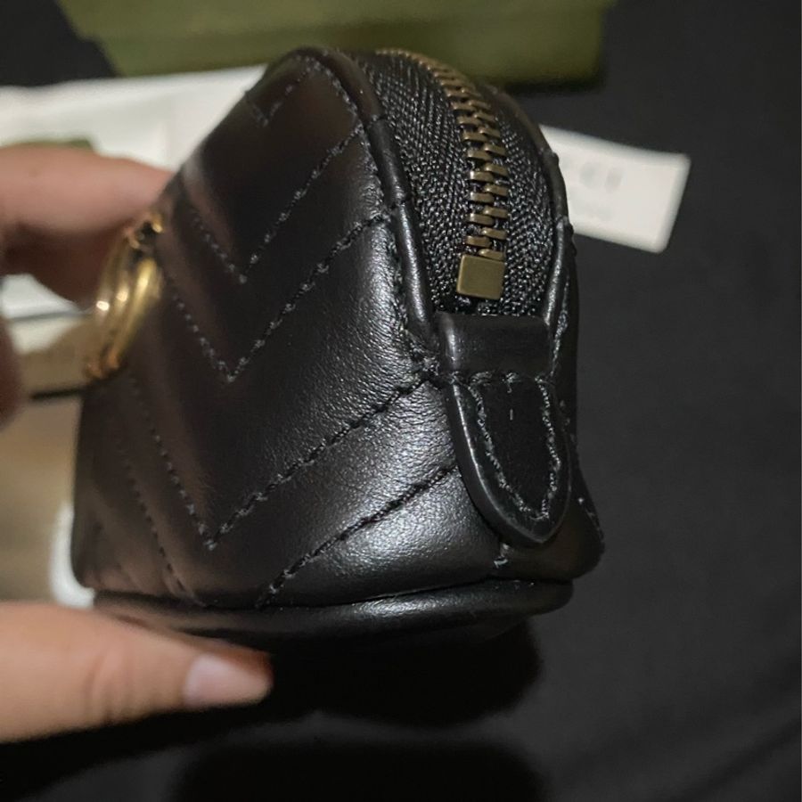 GUCCI MARMONT黑經典零錢包錢包小皮件鑰匙包-6