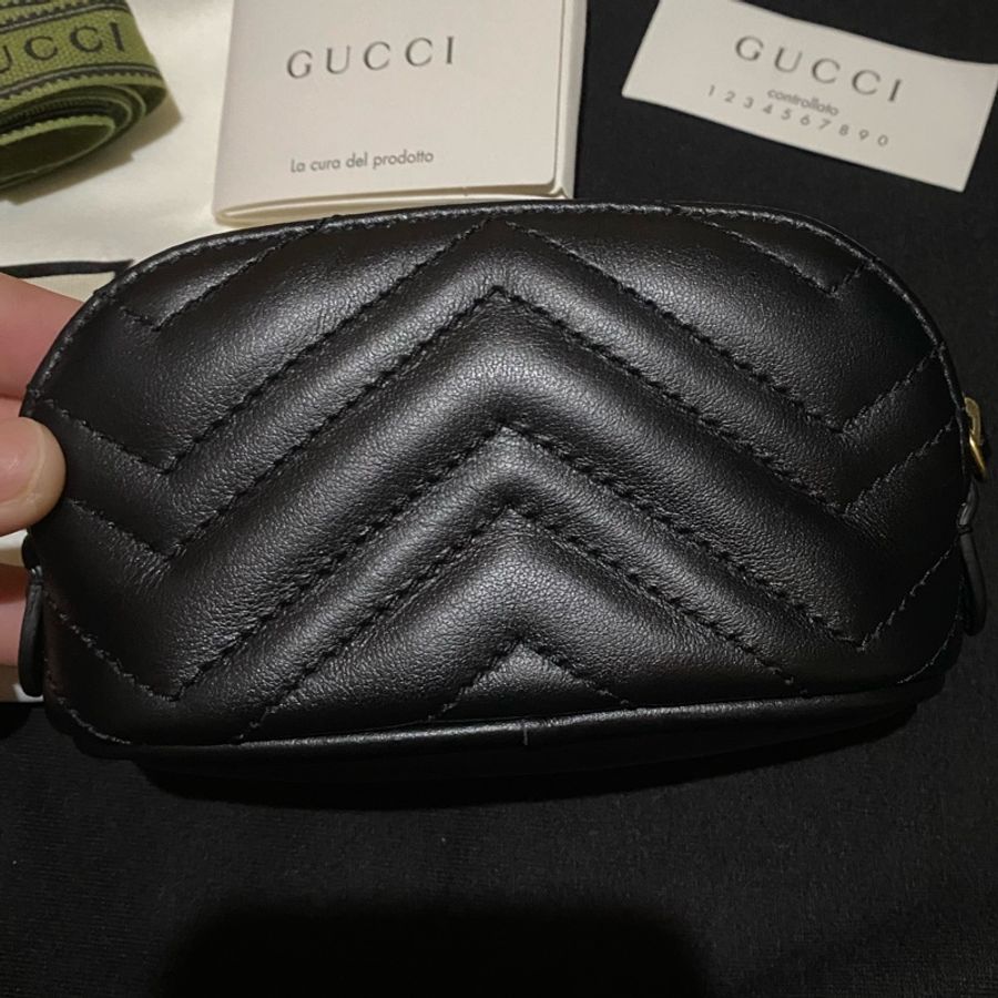 GUCCI MARMONT黑經典零錢包錢包小皮件鑰匙包-8