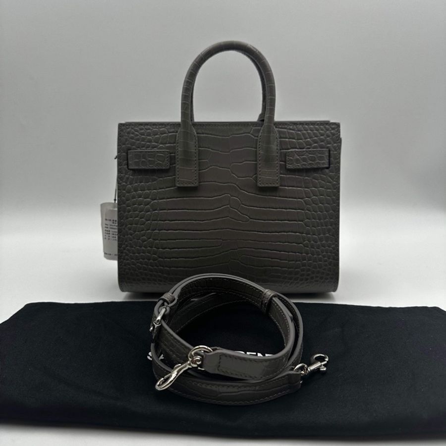 YSL 鱷魚壓紋托特包-1
