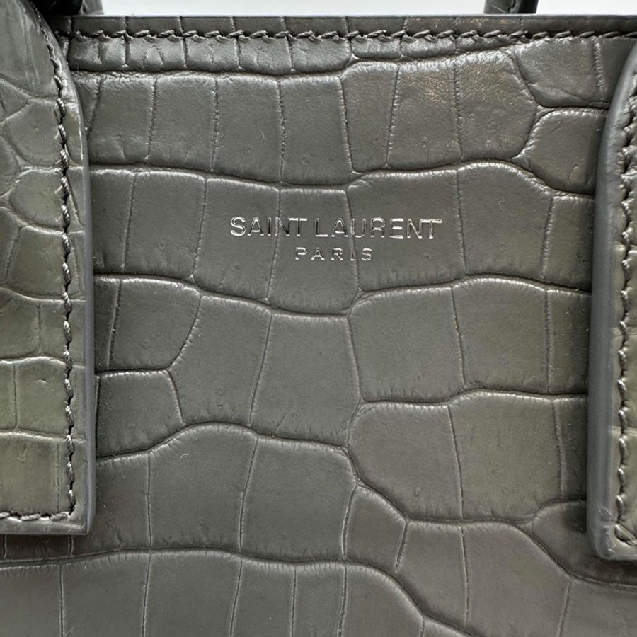 YSL 鱷魚壓紋托特包-2