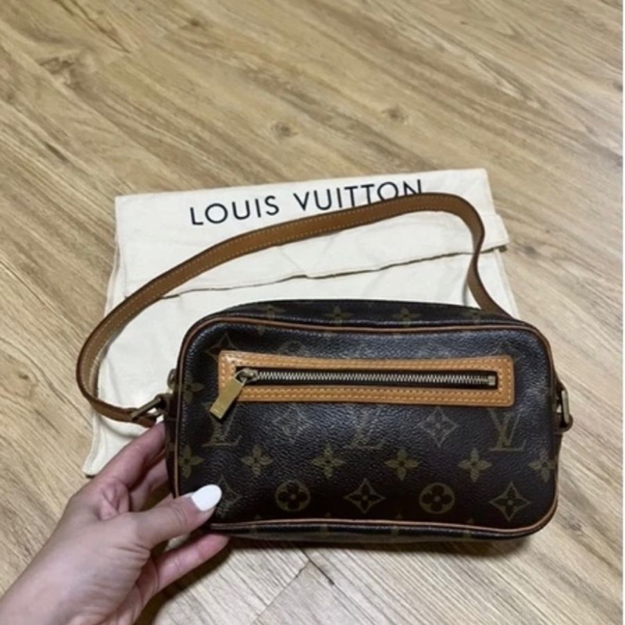 LOUIS VUITTON 二手 lv cite 肩背小包 肩背包 飯盒包 M51183 老花-0