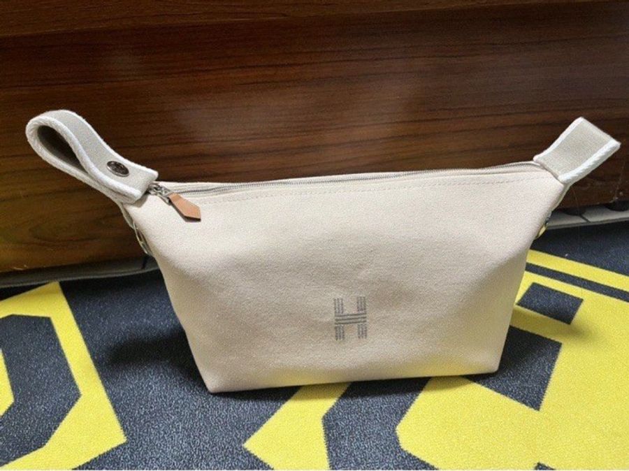 Hermes 愛馬仕飯盒包/洗漱包 米色 Bride A Brac 小號 pm-7