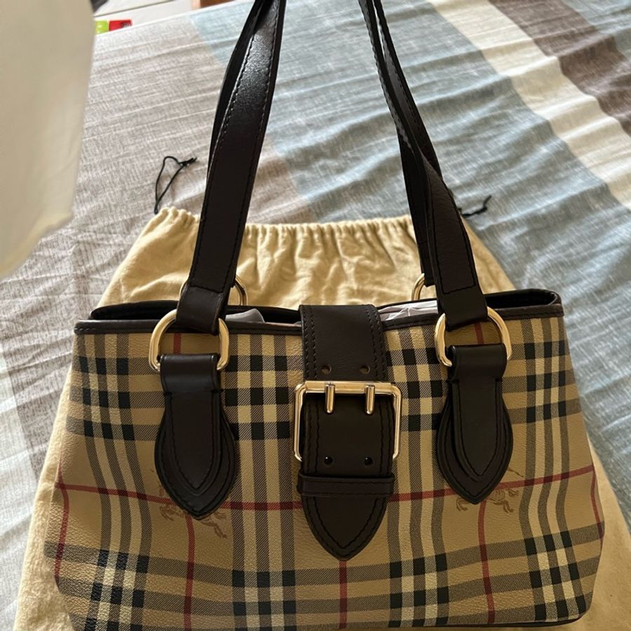 二手 Burberry經典格紋單肩包-6
