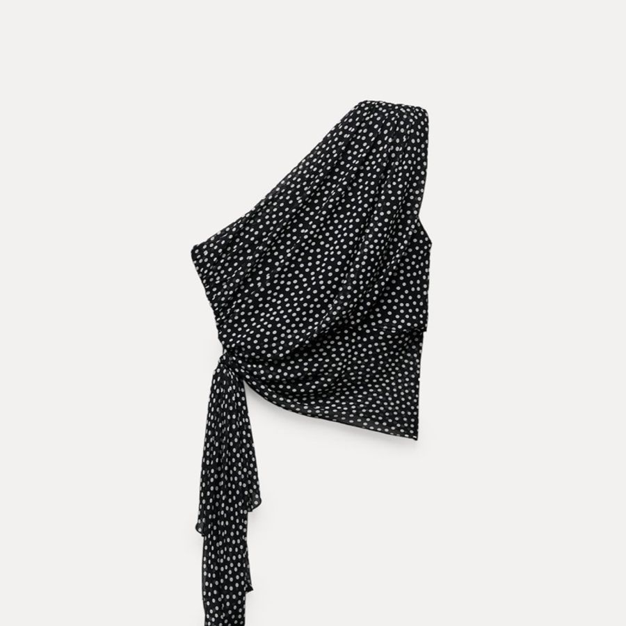 ZARA 不對稱波卡圓點上衣ZW COLLECTION S-4