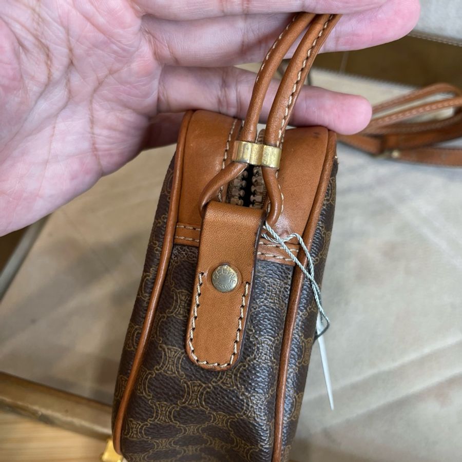 Celine vintage 經典老花迷你蘋果包🤎文青必備-16