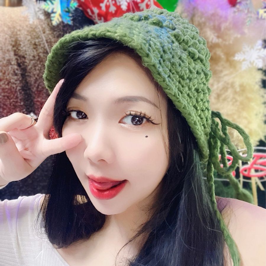 東京草綠青春綁繩毛料格紋古董編織淑女帽漁夫帽 picture hat / cloche-9