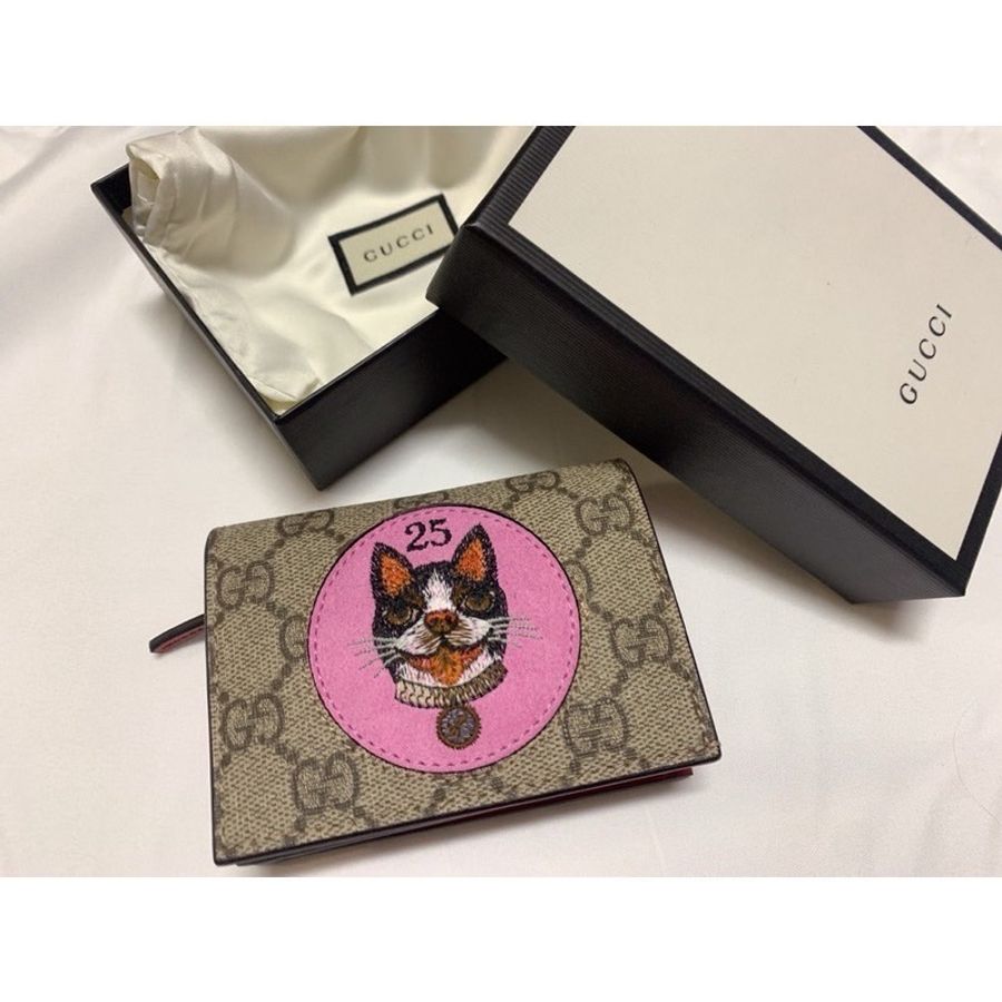 Gucci 25週年貓咪圖騰 中夾-9