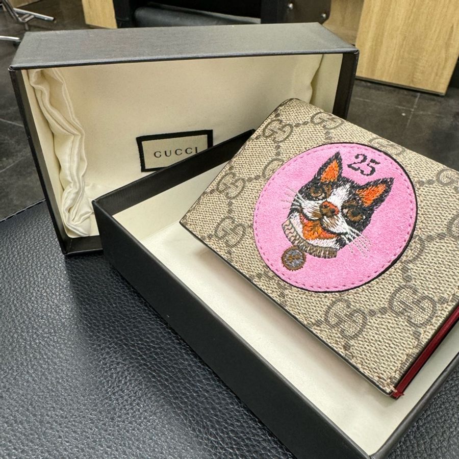 Gucci 25週年貓咪圖騰 中夾-23