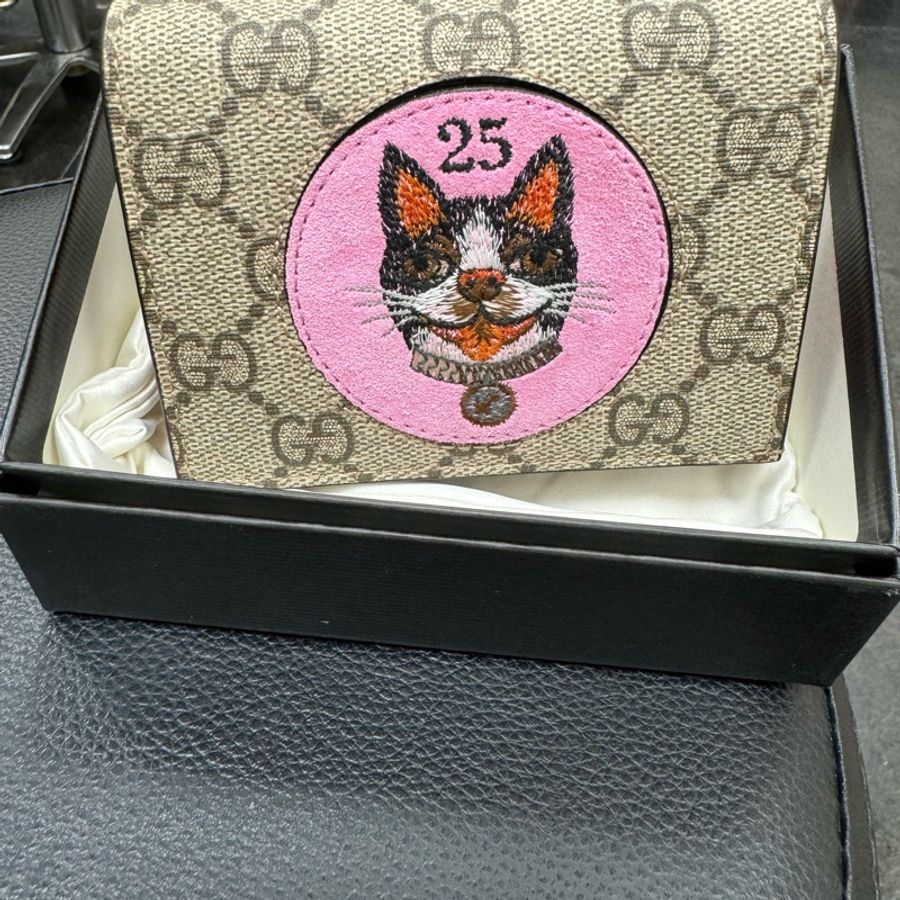 Gucci 25週年貓咪圖騰 中夾-35