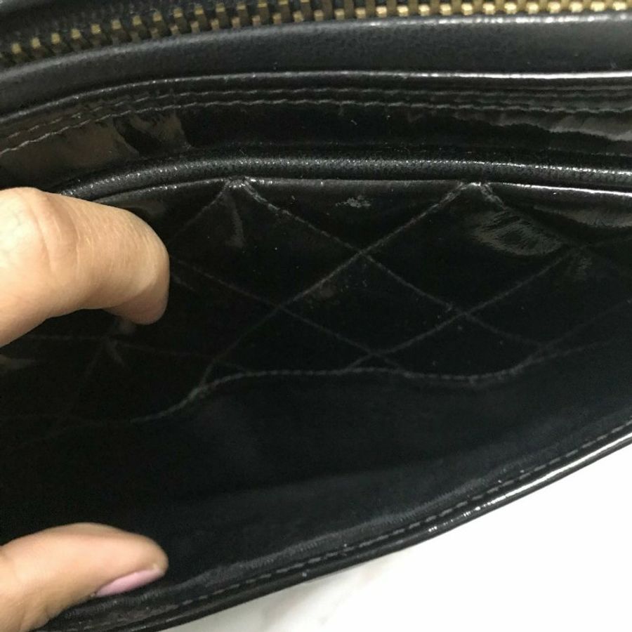 新品上架 現貨 🔥💖 ✨CHANEL甜價 ✨Chanel黑金流蘇漆皮相機鏈包 CHANEL CHAIN BAG CHANEL CROSSBODYBAG CHANEL 包包-16