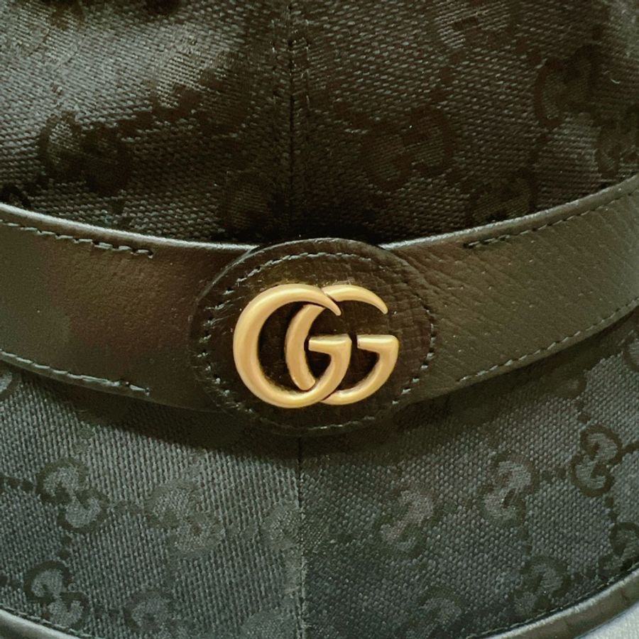 全新未使用綴雙G元素Gucci帆布漁夫帽-1
