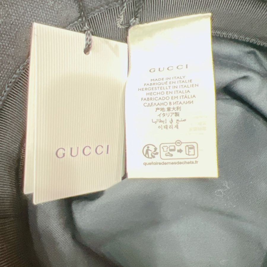 全新未使用綴雙G元素Gucci帆布漁夫帽-3