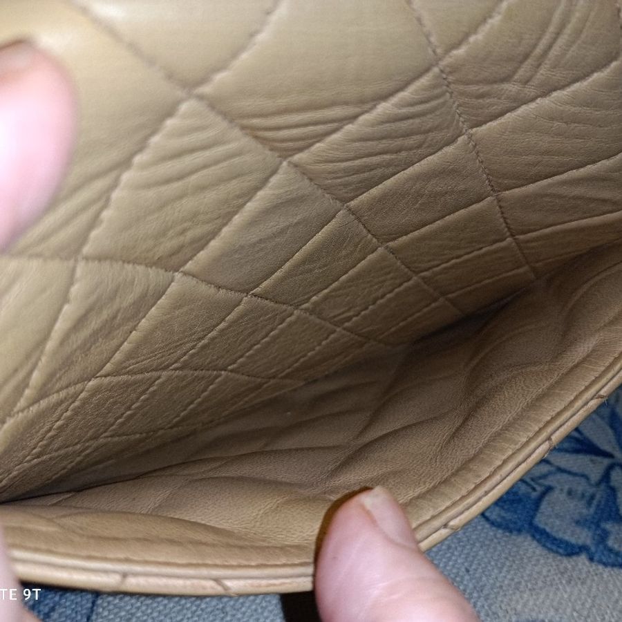 Chanel vintage 小羊皮方胖玳瑁鏈包-5