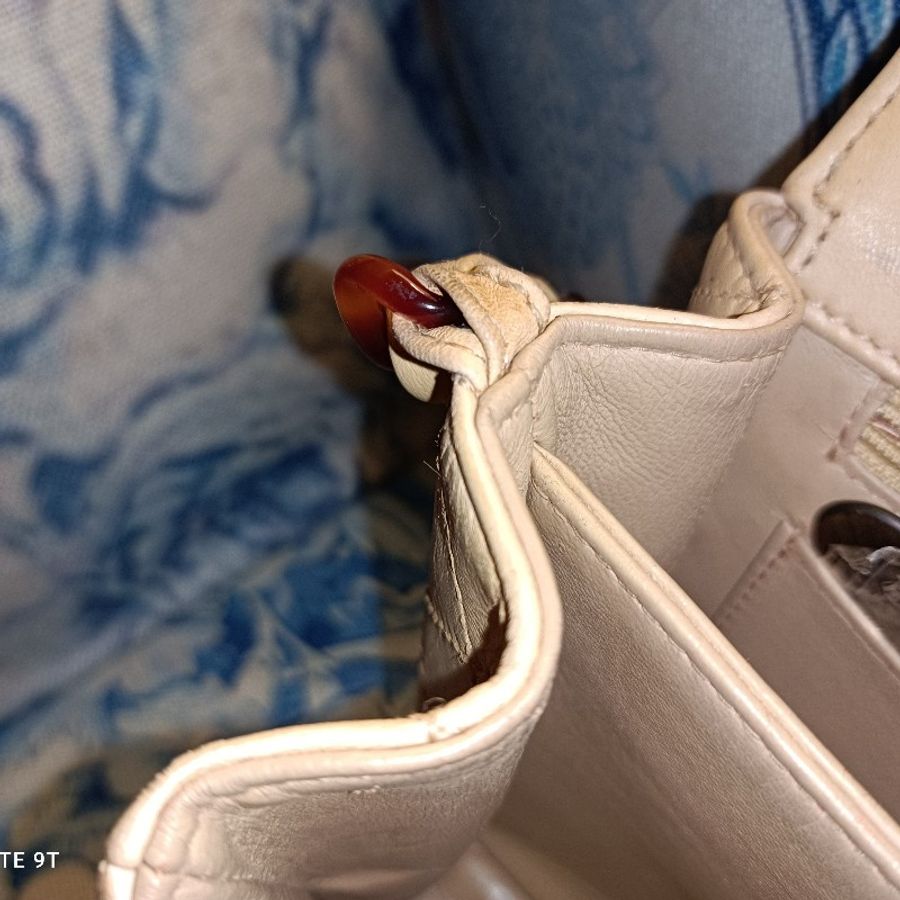 Chanel vintage 小羊皮方胖玳瑁鏈包-7