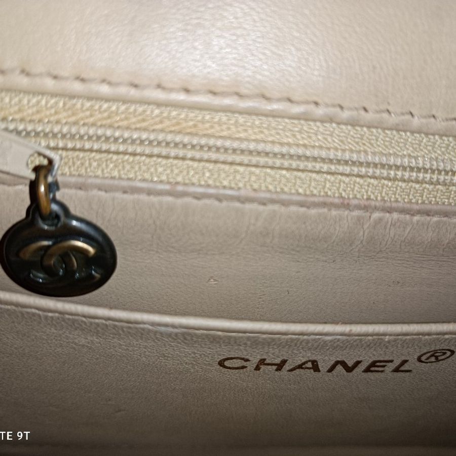 Chanel vintage 小羊皮方胖玳瑁鏈包-8