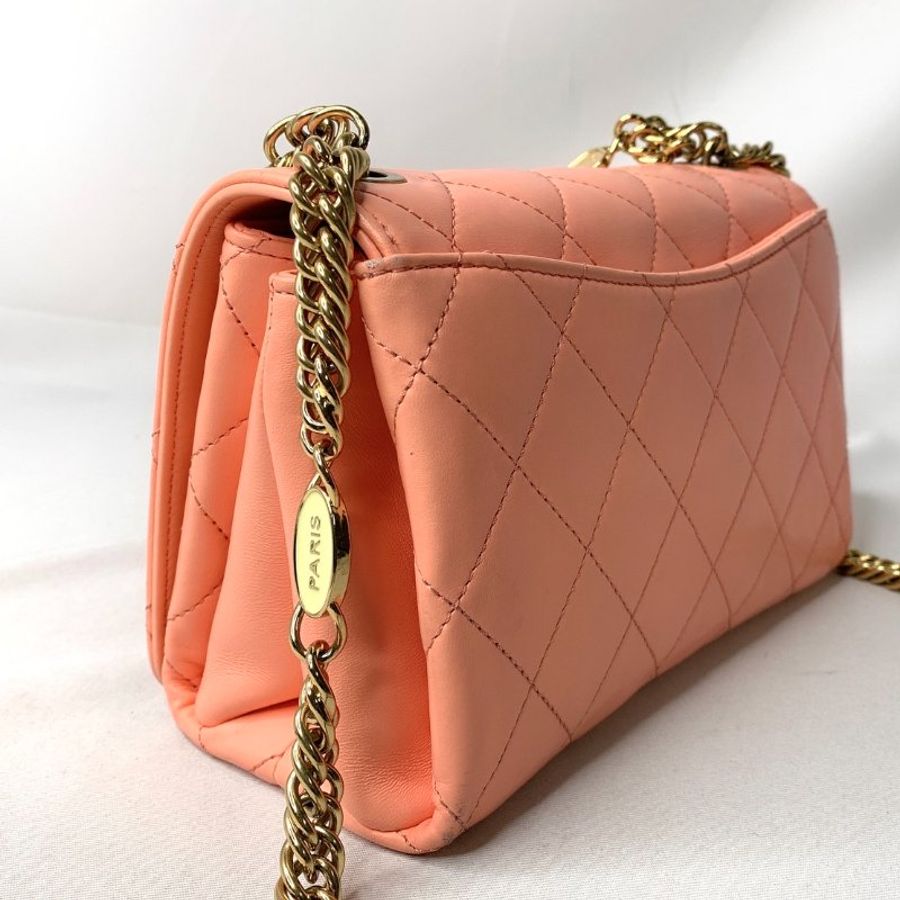 CHANEL mini金屬琺瑯手提鏈帶包-7