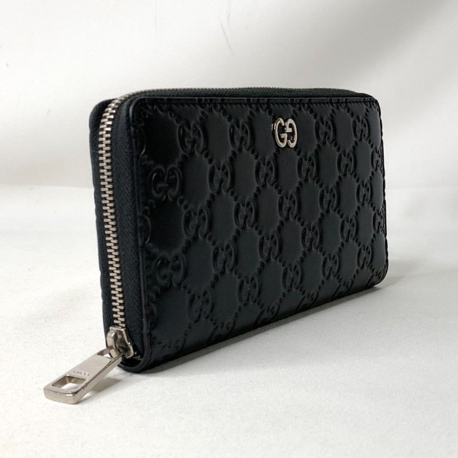 GUCCI Signature 牛皮拉鍊長夾-3