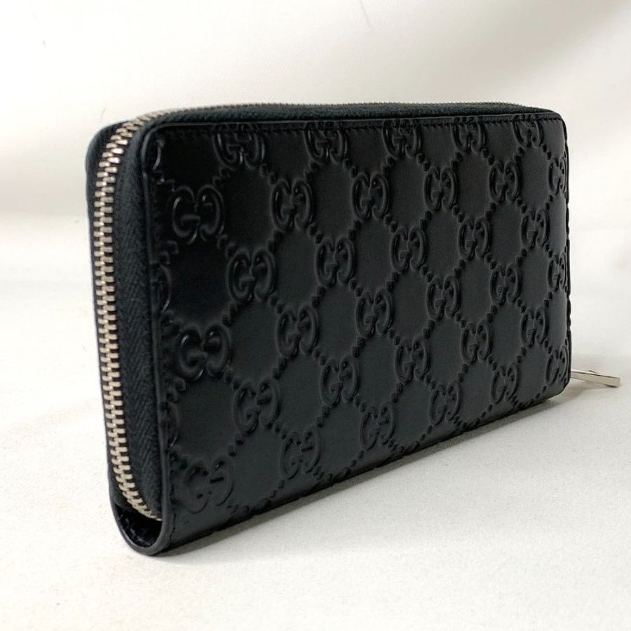 GUCCI Signature 牛皮拉鍊長夾-5