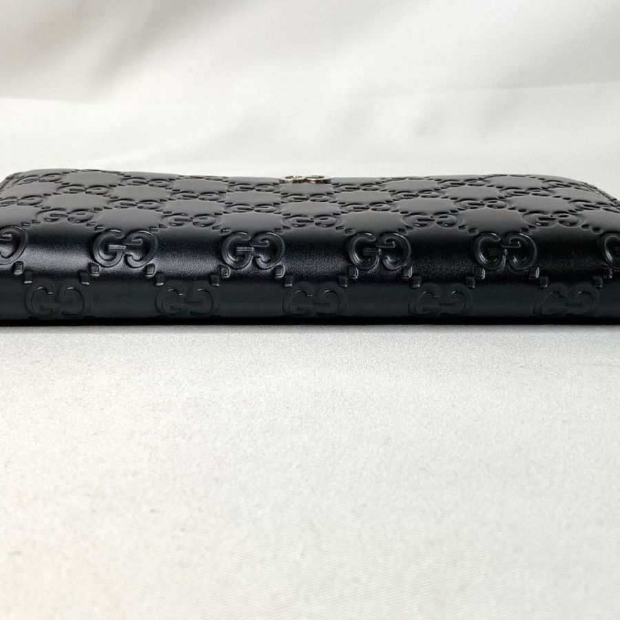 GUCCI Signature 牛皮拉鍊長夾-10