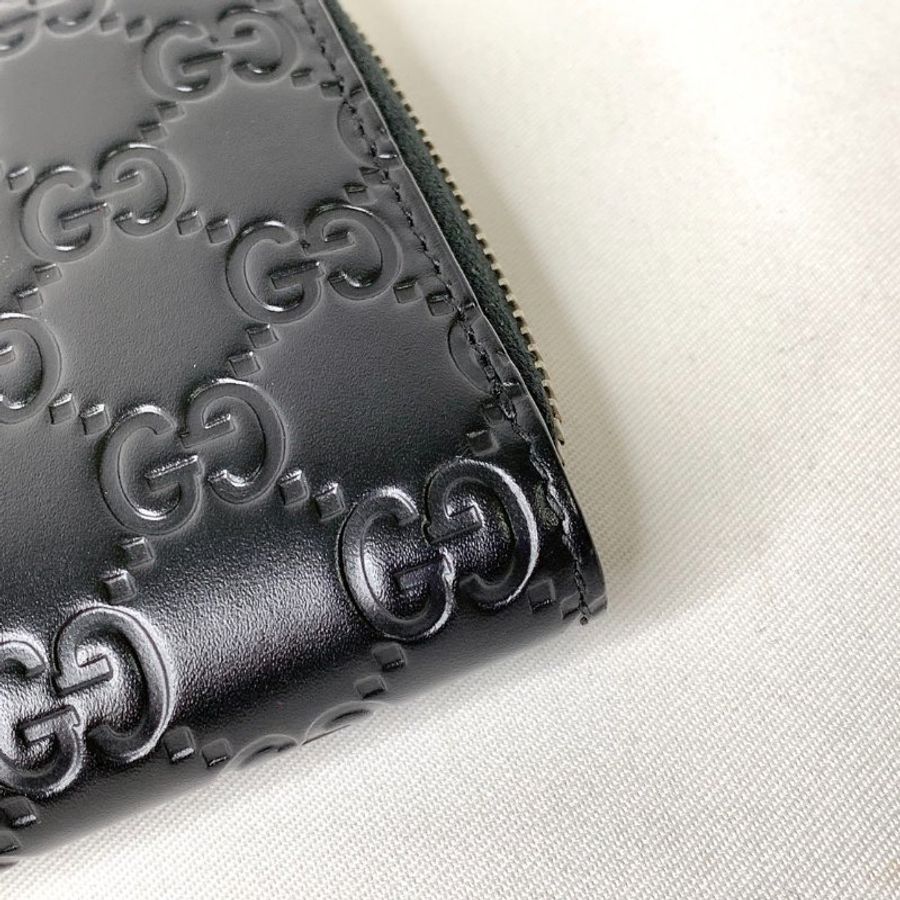 GUCCI Signature 牛皮拉鍊長夾-11